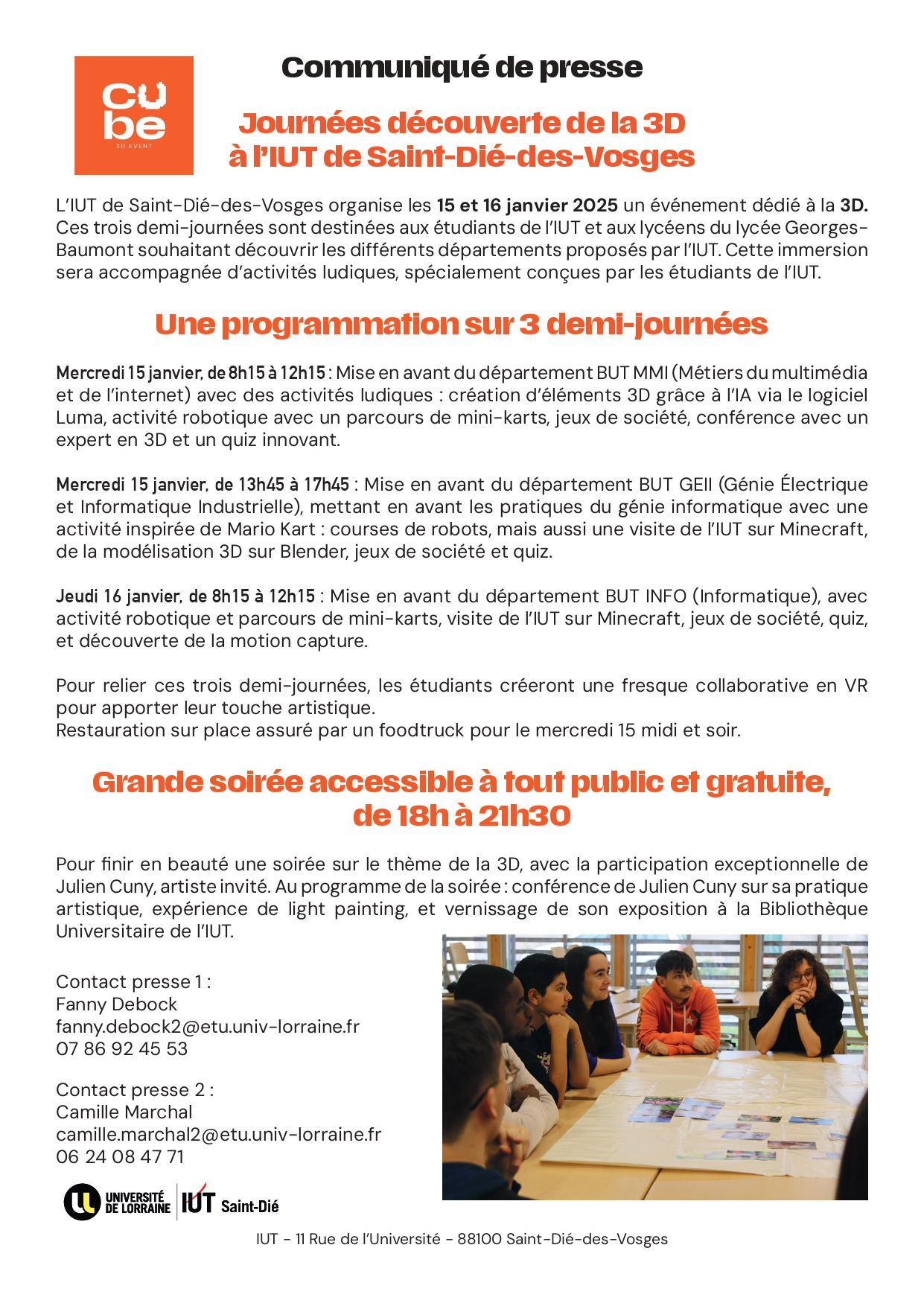 communiqué de presse