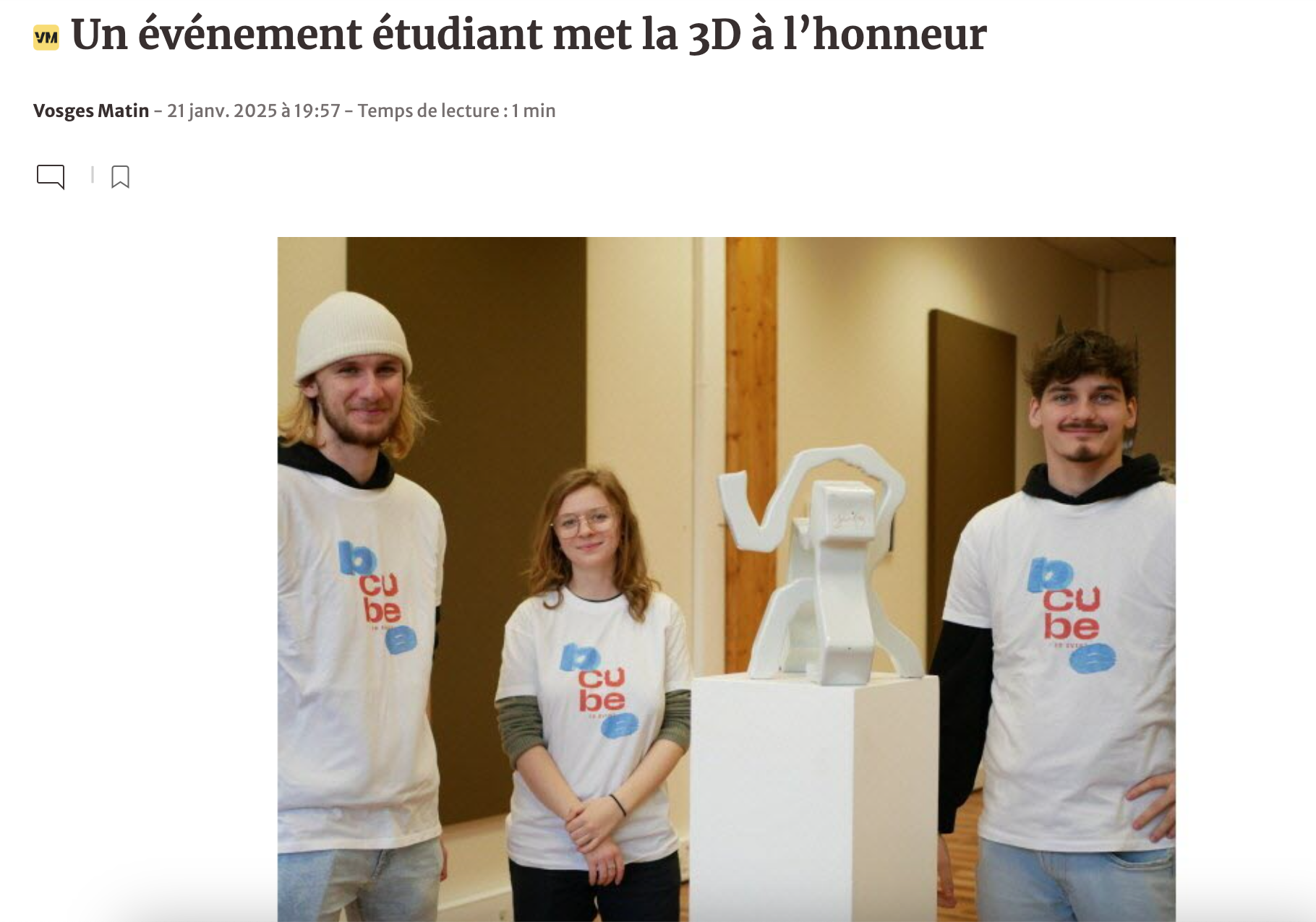 article vosges matin